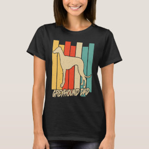 T-shirt Papa Chien Greyhound Vintage Fête des Pères Pour P