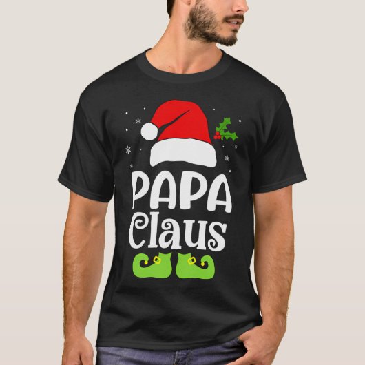 T-shirt Papa Claus Cadeaux de Noël (Devant)