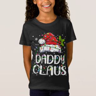 T-Shirt Papa Claus Lumières de Noël Pyjama Famille Matchin