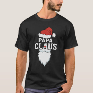 T-shirt Papa Claus Santa Chapeau Noël Correspondant Famill