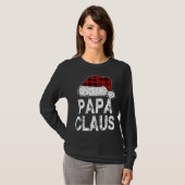 T-shirt Papa Claus Santa Hat Red Buffalo Plaid Christmas P (Devant entier)