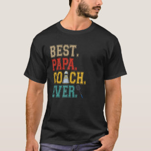 T-shirt Papa Coach Vintage Costume Joueur de Badminton C