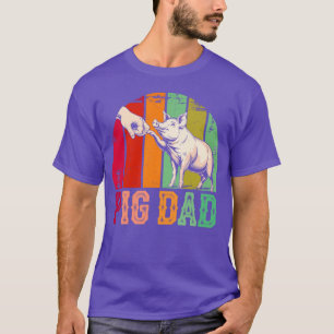 T-shirt Papa Cochon - Amateur de jolis animaux de ferme ré