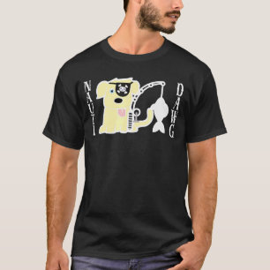 T-shirt Papa Copain de pêche Chien Nauti Dawg