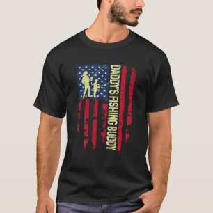 T-shirt Papa Copain de pêche des enfants Équipe Papa Fils