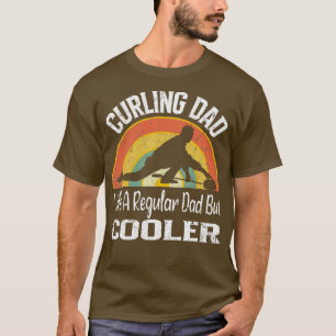 T-shirt Papa curling comme un père ordinaire mais seulemen