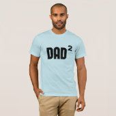 T-shirt Papa Dad2 carré exponentiellement (Devant entier)
