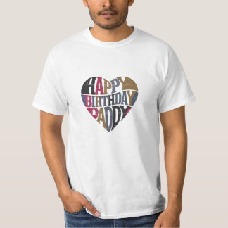 T-shirt papa d'anniversaire heureux