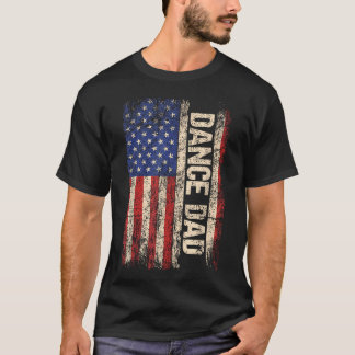 T-shirt Papa Danseur Nous Danseur de Drapeau Américain Dan