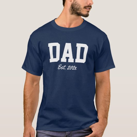 T-shirt "Papa - date est" cadeau de nouveauté (Devant)