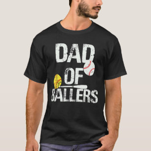 T-shirt Papa de Ballers Papa de Baseball et de Joueur de s