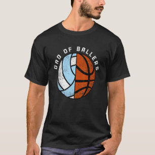 T-shirt Papa De Ballon Basket Basket Volley Papa