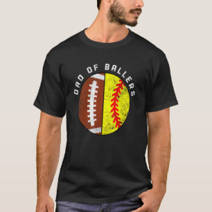 T-shirt Papa De Ballon Football Softball Papa