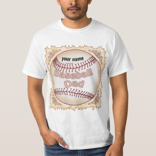T-shirt Papa de baseball (Devant)