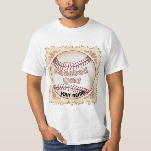T-shirt Papa de baseball (Devant)