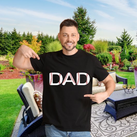 T-shirt Papa de baseball