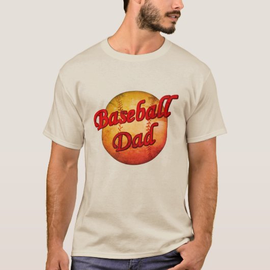 T-shirt Papa de baseball (Devant)