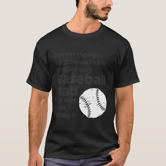 T-shirt Papa De Baseball (Devant)