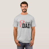 T-shirt Papa de baseball (Devant entier)