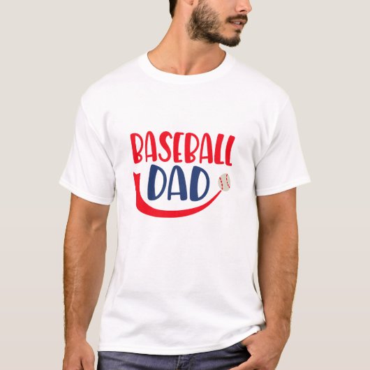 T-shirt Papa de baseball (Devant)