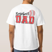 T-shirt papa de baseball personnalisé (Dos)