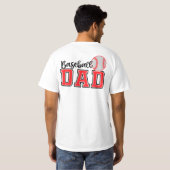 T-shirt papa de baseball personnalisé (Dos entier)