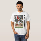 T-shirt papa de baseball personnalisé (Devant entier)