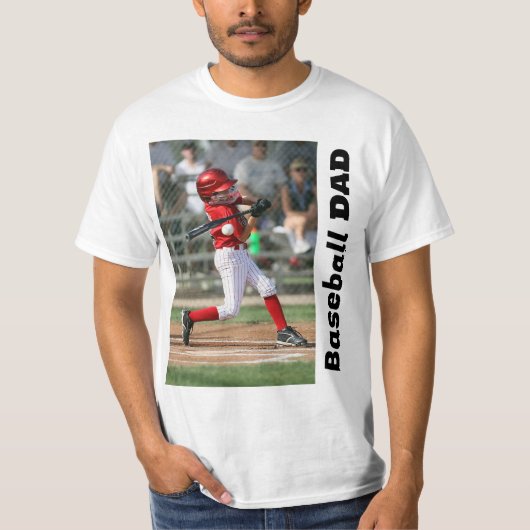 T-shirt papa de baseball personnalisé (Devant)