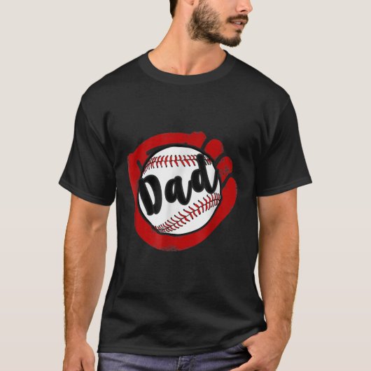 T-shirt Papa De Baseball Softball Maman (Devant)