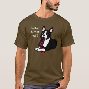 T-shirt Papa de Boston Terrier avec la cravate 2