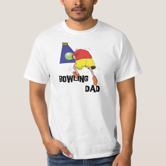 T-shirt Papa de bowling (Devant)
