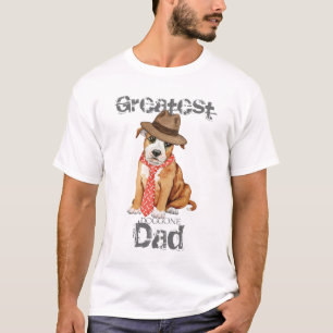 T-shirt Papa de bull-terrier du Staffordshire