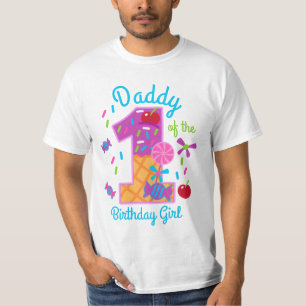 T-shirt Papa de Candyland de la première lollipop d'annive