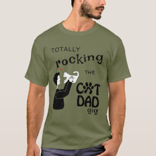 T-shirt Papa de chat Rockin