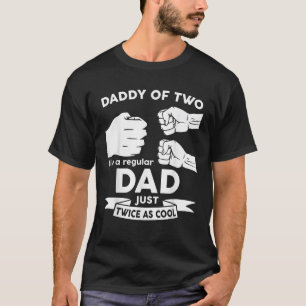 T-shirt Papa de deux coups de poing Funny Twins Kid Père D
