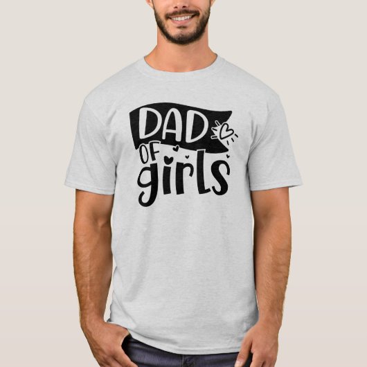 T-shirt Papa De Filles Fête des pères (Devant)