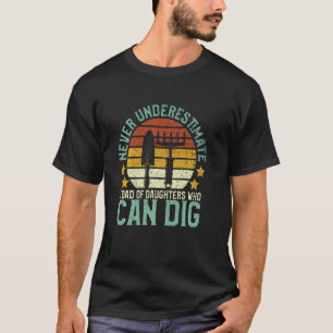 T-shirt Papa de filles jardinier drôle Citation Jardinage