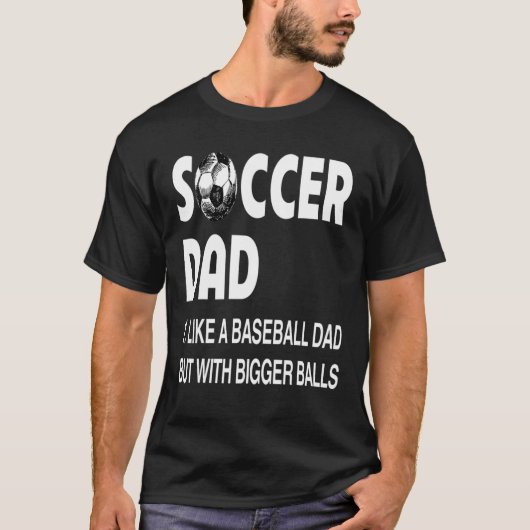 T-shirt Papa De Football Avec Des Ballons Plus Gros Amateu (Devant)