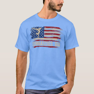 T-shirt Papa de gymnastique vintage Drapeau américain USA