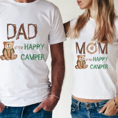T-shirt Papa De Happy Camper 1Er Anniversaire Fête