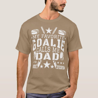 T-shirt Papa de hockey
