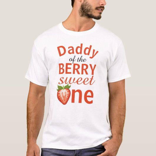 T-shirt Papa de la baie sucré une fraise (Devant)