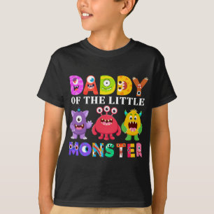 T-shirt Papa De La Famille D'Anniversaire Du Petit Monstre