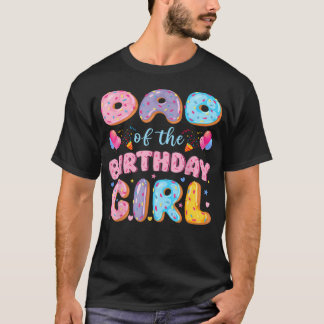 T-shirt Papa de la fille d'anniversaire Donut sucré Joyeux