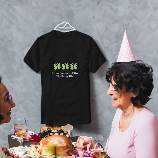 T-shirt Papa de la fille d'anniversaire papillon