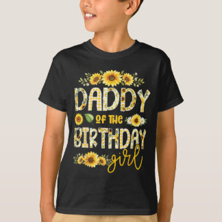 T-shirt Papa de la fille d'anniversaire Suower Fleur Corre