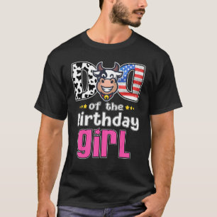 T-shirt Papa de la fille d'anniversaire vache mignonne fer