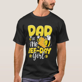 T-shirt Papa de la fille de la Fête des abeilles Anniversa