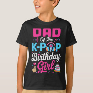 T-shirt Papa de la fille de la musique coréenne née le jou