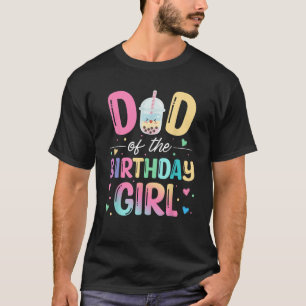 T-shirt Papa de la fille de l'anniversaire Bubble Boba Tea
